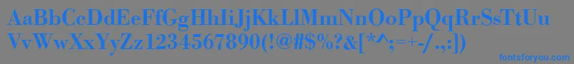 BodonistdMediumRegular Font – Blue Fonts on Gray Background