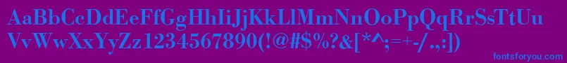 BodonistdMediumRegular Font – Blue Fonts on Purple Background