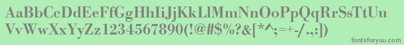 BodonistdMediumRegular Font – Gray Fonts on Green Background