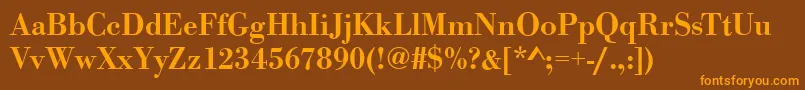 BodonistdMediumRegular Font – Orange Fonts on Brown Background