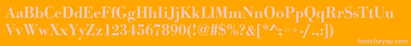 BodonistdMediumRegular Font – Pink Fonts on Orange Background