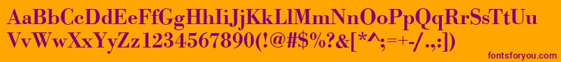 BodonistdMediumRegular-Schriftart – Violette Schriften auf orangefarbenem Hintergrund
