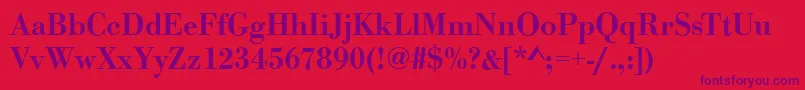 BodonistdMediumRegular Font – Purple Fonts on Red Background