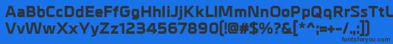 MetralExtrabold Font – Black Fonts on Blue Background