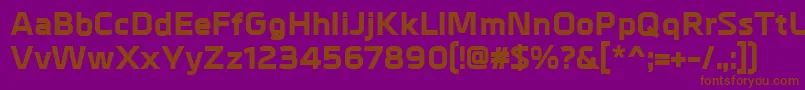 MetralExtrabold Font – Brown Fonts on Purple Background