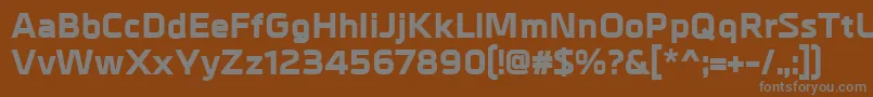 フォントMetralExtrabold – 茶色の背景に灰色の文字