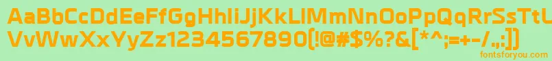 MetralExtrabold Font – Orange Fonts on Green Background