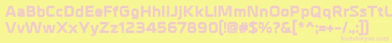 MetralExtrabold Font – Pink Fonts on Yellow Background