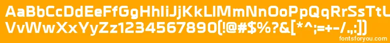 MetralExtrabold Font – White Fonts on Orange Background