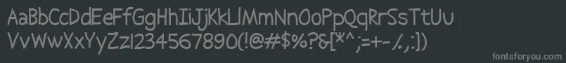 Czcionka Abscissa – szare czcionki na czarnym tle
