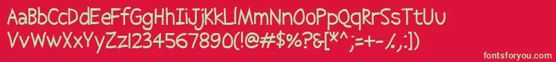 Abscissa Font – Green Fonts on Red Background