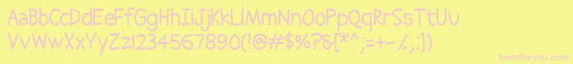 Abscissa Font – Pink Fonts on Yellow Background