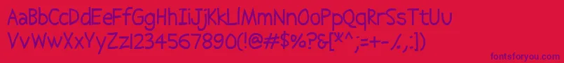 Abscissa Font – Purple Fonts on Red Background