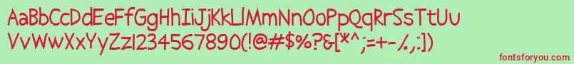 Abscissa Font – Red Fonts on Green Background