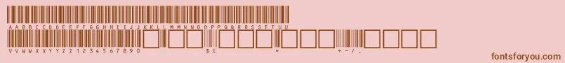 C39hrp60dltt-Schriftart – Braune Schriften auf rosa Hintergrund