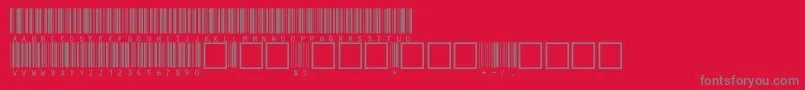 C39hrp60dltt Font – Gray Fonts on Red Background