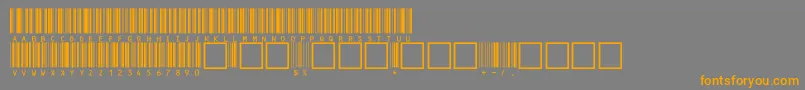 Fonte C39hrp60dltt – fontes laranjas em um fundo cinza