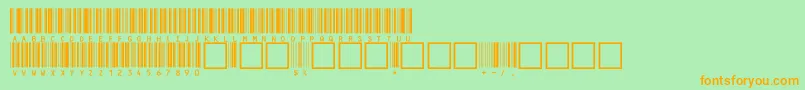 Шрифт C39hrp60dltt – оранжевые шрифты на зелёном фоне