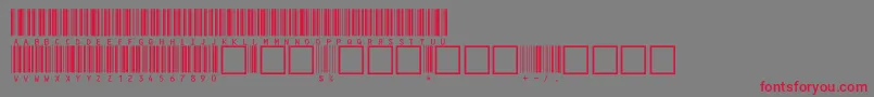 C39hrp60dltt Font – Red Fonts on Gray Background