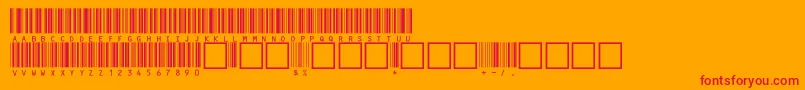 C39hrp60dltt Font – Red Fonts on Orange Background