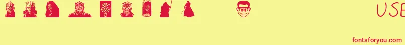 Maulbats Font – Red Fonts on Yellow Background