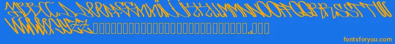 Arsone Font – Orange Fonts on Blue Background