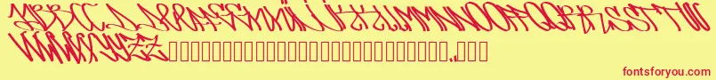 フォントArsone – 赤い文字の黄色い背景