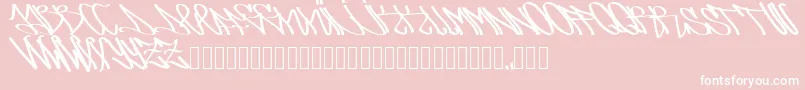 Arsone-Schriftart – Weiße Schriften auf rosa Hintergrund