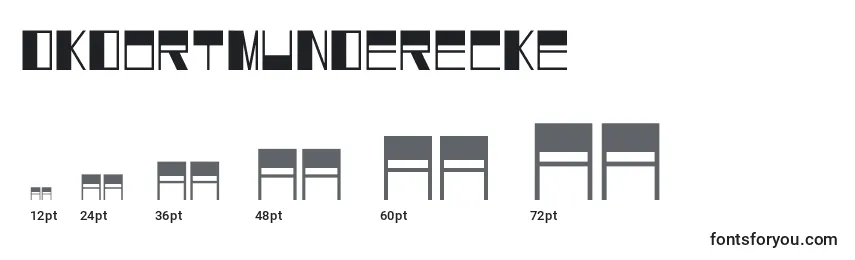 Размеры шрифта DkDortmunderEcke