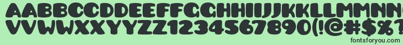 Pusab ffy Font – Black Fonts on Green Background