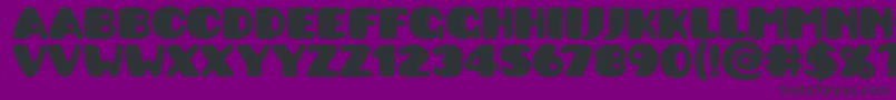 Pusab ffy Font – Black Fonts on Purple Background