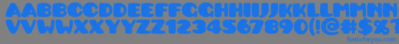 Pusab ffy Font – Blue Fonts on Gray Background