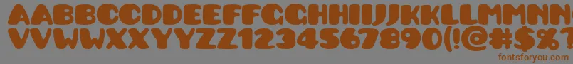 Pusab ffy Font – Brown Fonts on Gray Background