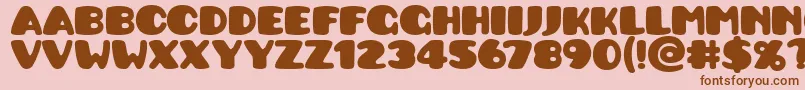 Pusab ffy Font – Brown Fonts on Pink Background