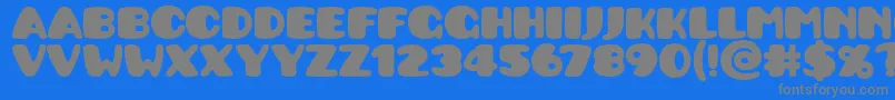 Pusab ffy Font – Gray Fonts on Blue Background