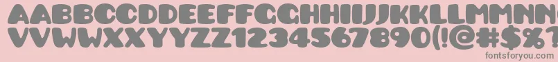 Pusab ffy Font – Gray Fonts on Pink Background