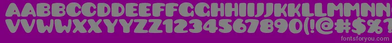 Pusab ffy Font – Gray Fonts on Purple Background