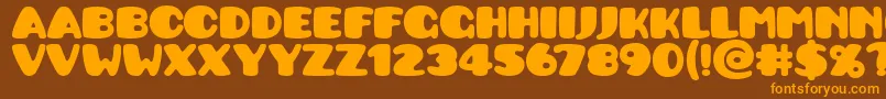 Pusab ffy Font – Orange Fonts on Brown Background