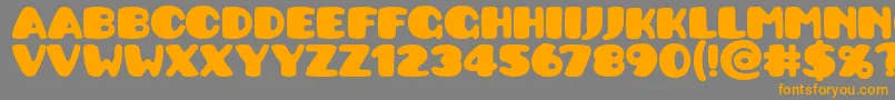 Pusab ffy Font – Orange Fonts on Gray Background
