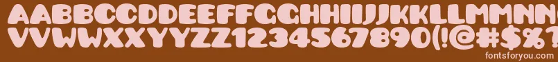 Pusab ffy Font – Pink Fonts on Brown Background