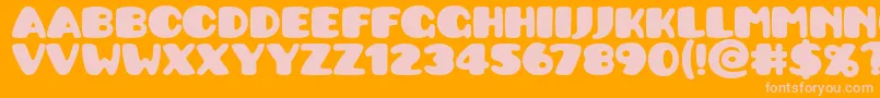 Pusab ffy Font – Pink Fonts on Orange Background