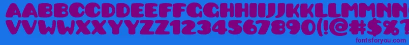 Pusab ffy Font – Purple Fonts on Blue Background