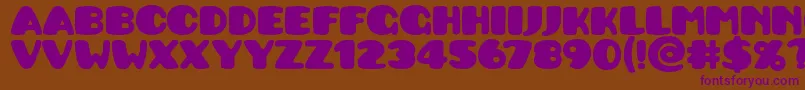 Pusab ffy Font – Purple Fonts on Brown Background