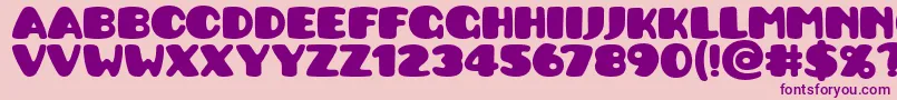Pusab ffy Font – Purple Fonts on Pink Background