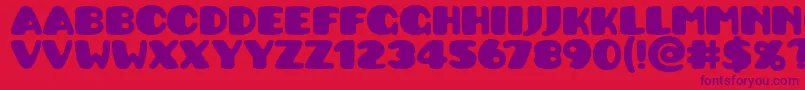 Weitere Informationen zur Pusab ffy-Schriftart Pusab ffy-Schriftart – Violette Schriften auf rotem Hintergrund