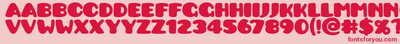 Pusab ffy Font – Red Fonts on Pink Background