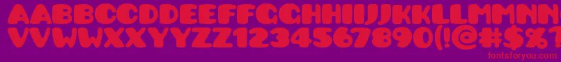 Pusab ffy Font – Red Fonts on Purple Background