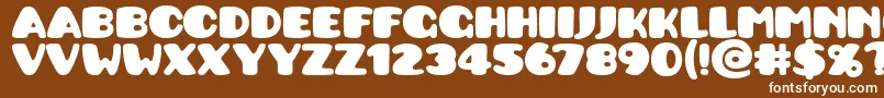 Pusab ffyフォントについての詳細 フォントPusab ffy – 茶色の背景に白い文字