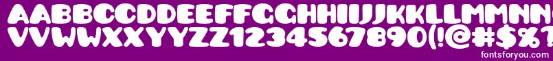 Fonte Pusab ffy – fontes brancas em um fundo violeta