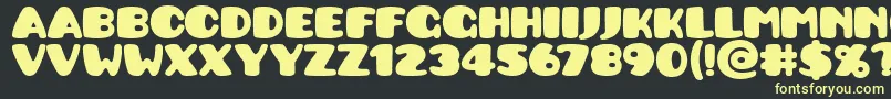 Pusab ffy Font – Yellow Fonts on Black Background